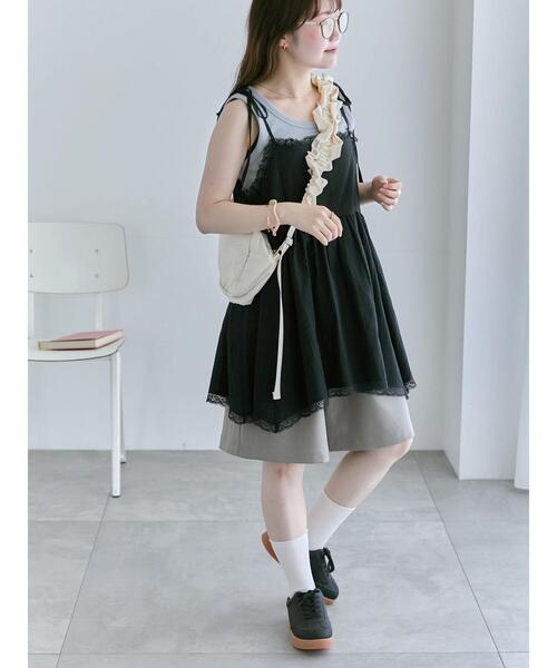 ehka sopo(エヘカソポ)の「前後2WAYイレヘムキャミチュニック(チュニック・レディース・オフホワイト/ブラック/キナリ・F)」の8枚目の写真