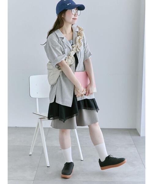 ehka sopo(エヘカソポ)の「前後2WAYイレヘムキャミチュニック(チュニック・レディース・オフホワイト/ブラック/キナリ・F)」の11枚目の写真