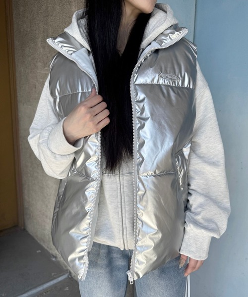 【正規品】  ホワイト ダウンベスト セール】ナカワタベスト（ダウンベスト）｜repipi armario（レピピ