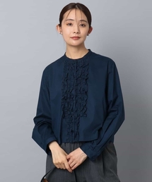 MK MICHEL KLEIN | フロントフリルデザインブラウス/洗える(シャツ/ブラウス)