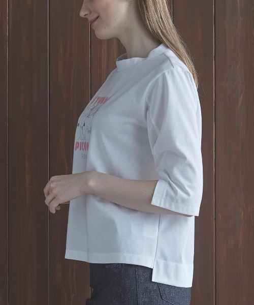 STUDIO PICONE(スタジオピッコーネ)の「フロッキーロゴ七分袖プルオーバー(Tシャツ/カットソー・レディース・ブラック/ホワイト/ブラウン・LL/L/M)」の8枚目の写真