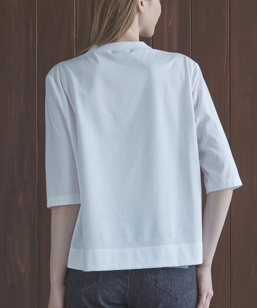 未使用 STUDIO PICONE ピッコーネ カットソー プルオーバー フロッキーロゴ七分袖プルオーバー（Tシャツ/カットソー