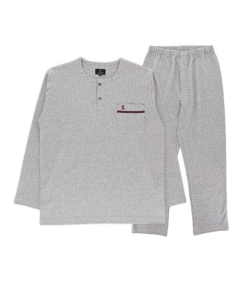 セール】LANVIN COLLECTION ヘリンボンジャカード 長袖パジャマ