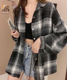 チェックバリエーションサイズシャツ