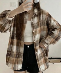 cammie（キャミー）の「チェックバリエーションサイズシャツ（シャツ/ブラウス）」