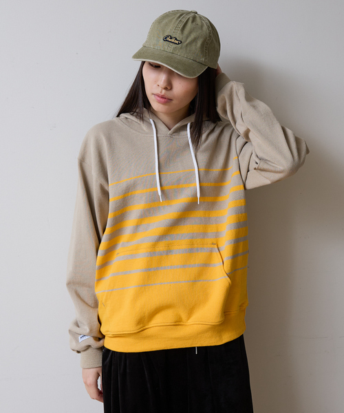 Barbarian(バーバリアン)の「【BARBARIAN/バーバリアン】 12ozHEAVY WEIGHTパーカー/ボーダー/ユニセックス【WEB限定】(パーカー・メンズ・ブラウン系その他/ブラック系その他/ベージュ系その他・S/M/L/XL)」の11枚目の写真
