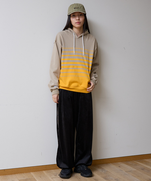 Barbarian(バーバリアン)の「【BARBARIAN/バーバリアン】 12ozHEAVY WEIGHTパーカー/ボーダー/ユニセックス【WEB限定】(パーカー・メンズ・ブラウン系その他/ブラック系その他/ベージュ系その他・S/M/L/XL)」の12枚目の写真