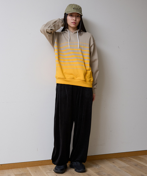 Barbarian(バーバリアン)の「【BARBARIAN/バーバリアン】 12ozHEAVY WEIGHTパーカー/ボーダー/ユニセックス【WEB限定】(パーカー・メンズ・ブラウン系その他/ブラック系その他/ベージュ系その他・S/M/L/XL)」の13枚目の写真