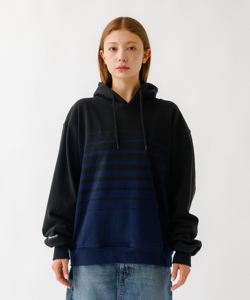 Barbarian(バーバリアン)の「【BARBARIAN/バーバリアン】 12ozHEAVY WEIGHTパーカー/ボーダー/ユニセックス【WEB限定】(パーカー・メンズ・ブラウン系その他/ブラック系その他/ベージュ系その他・S/M/L/XL)」の16枚目の写真