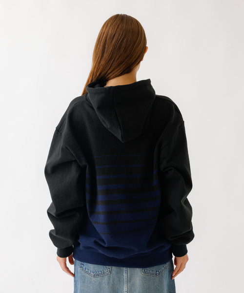 Barbarian(バーバリアン)の「【BARBARIAN/バーバリアン】 12ozHEAVY WEIGHTパーカー/ボーダー/ユニセックス【WEB限定】(パーカー・メンズ・ブラウン系その他/ブラック系その他/ベージュ系その他・S/M/L/XL)」の18枚目の写真