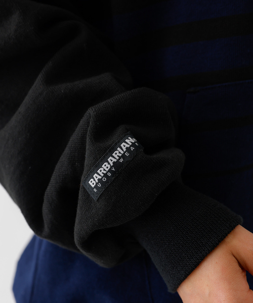 Barbarian(バーバリアン)の「【BARBARIAN/バーバリアン】 12ozHEAVY WEIGHTパーカー/ボーダー/ユニセックス【WEB限定】(パーカー・メンズ・ブラウン系その他/ブラック系その他/ベージュ系その他・S/M/L/XL)」の21枚目の写真