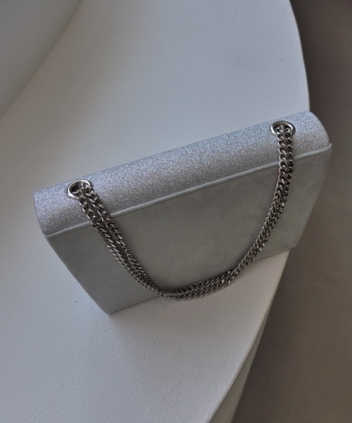et.UNiVER(エトユニベール)の「Glitter & Suede touch bag(ハンドバッグ・レディース・ブラック/グレー/ベージュ・FREE)」の7枚目の写真