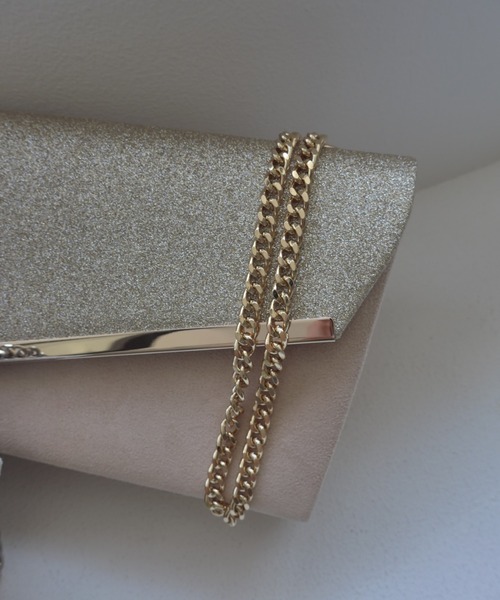 et.UNiVER(エトユニベール)の「Glitter & Suede touch bag(ハンドバッグ・レディース・ブラック/グレー/ベージュ・FREE)」の5枚目の写真