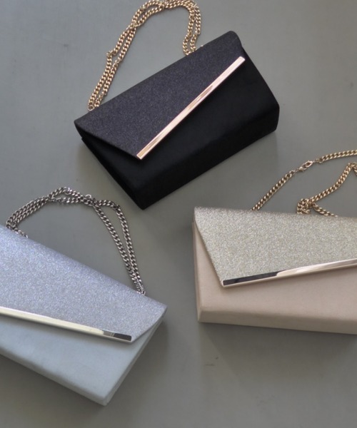 et.UNiVER(エトユニベール)の「Glitter & Suede touch bag(ハンドバッグ・レディース・ブラック/グレー/ベージュ・FREE)」の14枚目の写真
