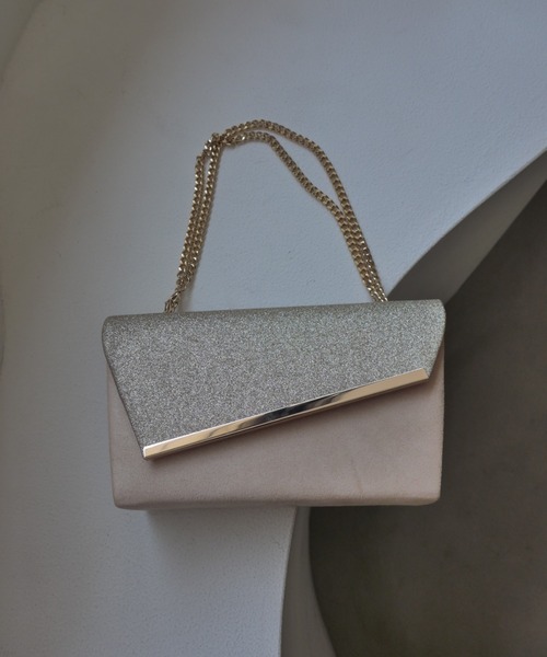et.UNiVER(エトユニベール)の「Glitter & Suede touch bag(ハンドバッグ・レディース・ブラック/グレー/ベージュ・FREE)」の18枚目の写真