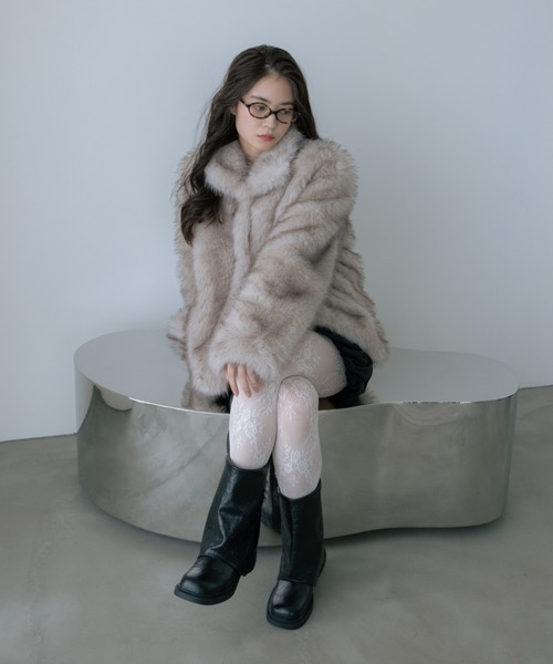 color fur coat/カラーファーコート（その他アウター）｜haek（ハク