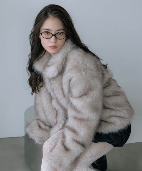 color fur coat/カラーファーコート（その他アウター）｜haek（ハク