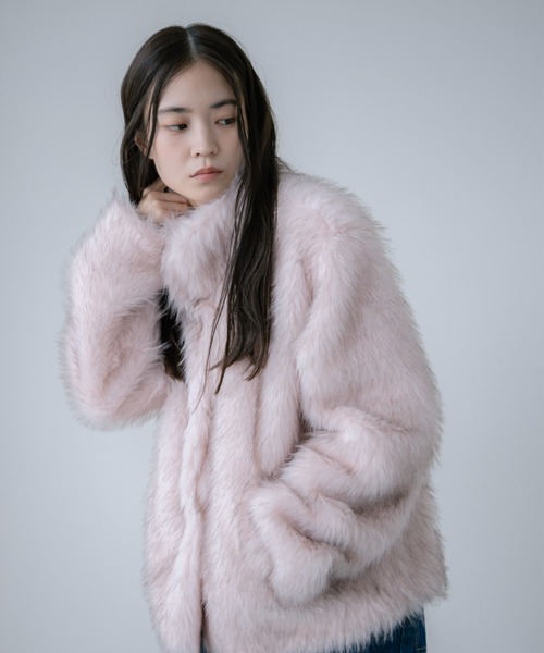 color fur coat/カラーファーコート（その他アウター）｜haek（ハク