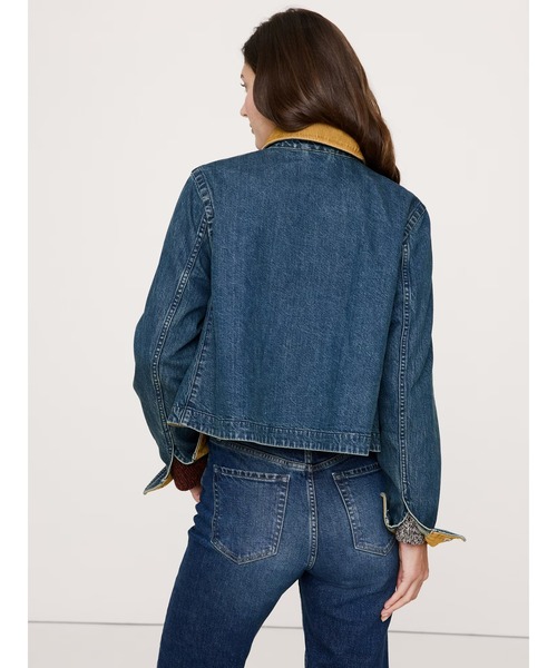 Banana Republic（バナナリパブリック）の「デニム トラピーズジャケット（デニムジャケット・レディース・インディゴブルー・L/XS/M/S）」の4枚目の写真