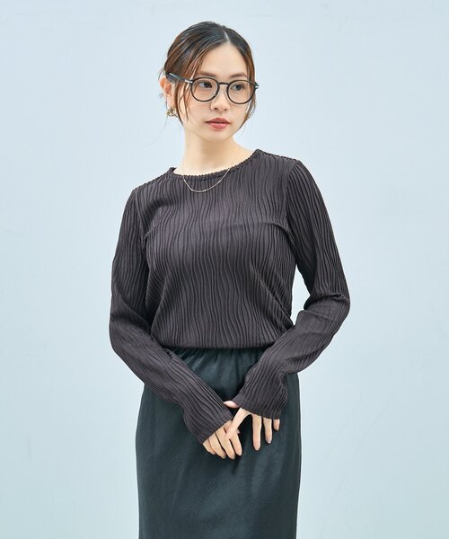 UNITED ARROWS（ユナイテッドアローズ）の「Zoff｜UNITED ARROWS｜ボストン型 メガネ [Casual] 伊達メガネ 度付き[レンズ交換券付き]ユニセックス  ユナイテッドアローズ（メガネ・レディース・ブラック/ピンク/ブラウン系その他5・FREE）」の12枚目の写真