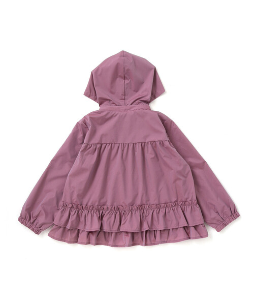 シャイニータフタバックフリルフードブルゾン