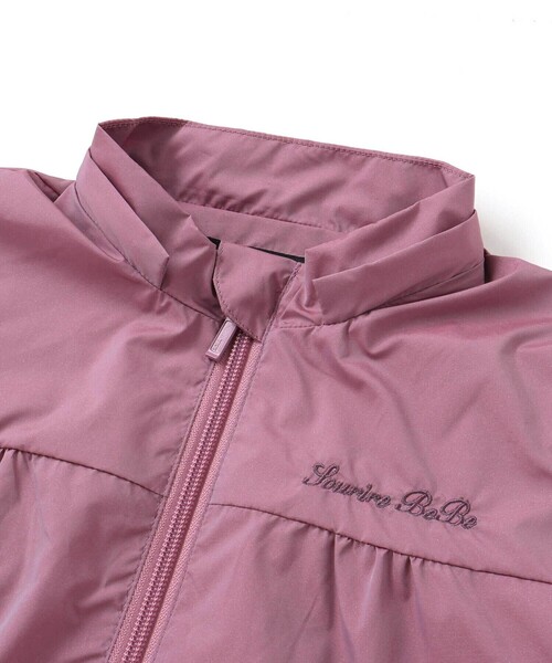 シャイニータフタバックフリルフードブルゾン