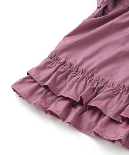 シャイニータフタバックフリルフードブルゾン