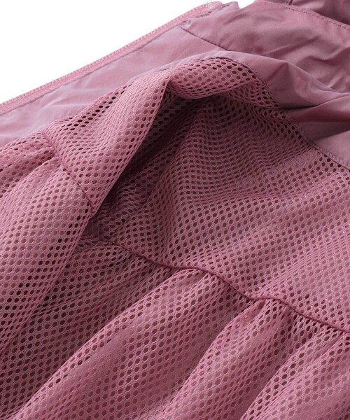 シャイニータフタバックフリルフードブルゾン