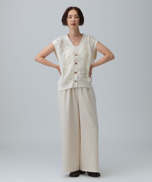 LEPSIM（レプシィム）の「ニュアンス柄ベスト　582461（ベスト・レディース・チャコールグレー/アイボリー/ブラウン・FREE）」の5枚目の写真