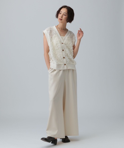 LEPSIM（レプシィム）の「ニュアンス柄ベスト　582461（ベスト・レディース・チャコールグレー/アイボリー/ブラウン・FREE）」の6枚目の写真