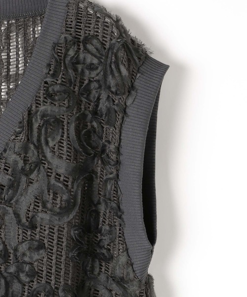 LEPSIM（レプシィム）の「ニュアンス柄ベスト　582461（ベスト・レディース・チャコールグレー/アイボリー/ブラウン・FREE）」の22枚目の写真