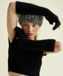 SANSeLF(サンセルフ)の【SANSeLF】 ニットグローブ ロング丈 ふわもこシルエット saa25a058(手袋)