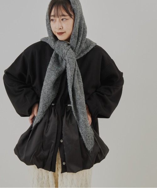 nenom（ネノム）の「[nenom/ネノム] 裾バルーン ドッキングブルゾン（ブルゾン・レディース・ネイビー/チャコールグレー/ブラック・F）」の2枚目の写真