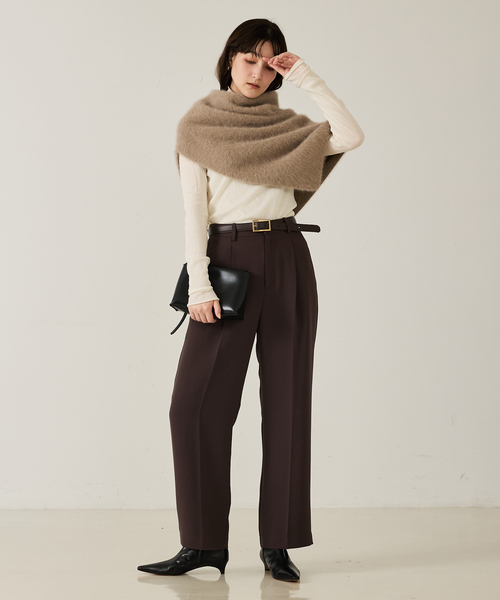 qualite（カリテ）の「フォックスカシミアスヌード/レイヤード/秋服/冬服（その他トップス・レディース・ライトベージュ/モカ・フリー）」の3枚目の写真