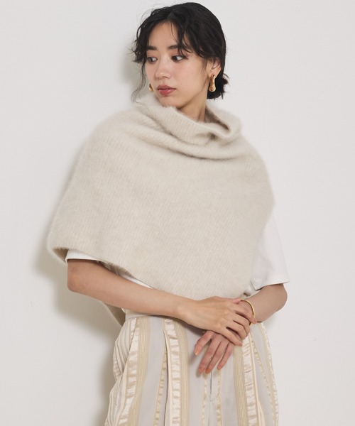 qualite（カリテ）の「フォックスカシミアスヌード/レイヤード/秋服/冬服（その他トップス・レディース・ライトベージュ/モカ・フリー）」の2枚目の写真