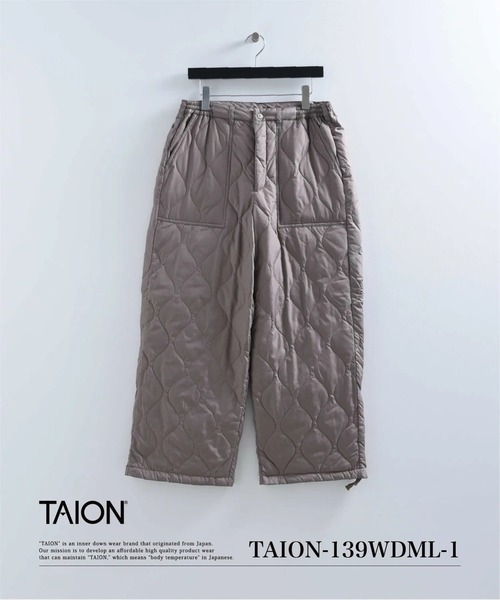 TAION(タイオン)の「【TAION(タイオン)】〈ユニセックス〉ミリタリー ワイドダウンパンツ(その他パンツ・メンズ・ブラック/ブラウン系その他5/チョコ・L/M/XS/XL)」の3枚目の写真