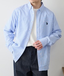 U.S. POLO ASSN.(���[�G�X�|���A�b�X��)�́yU.S. POLO ASSN.�z���C�����I�b�N�X �{�^���_�E���V���c �|�j�[�h�J LONG SLEEVE SHIRT(�V���c/�u���E�X)