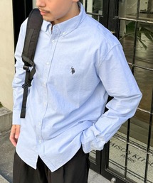 U.S. POLO ASSN.(���[�G�X�|���A�b�X��)�́yU.S. POLO ASSN.�z���C�����I�b�N�X �{�^���_�E���V���c �|�j�[�h�J LONG SLEEVE SHIRT(�V���c/�u���E�X)