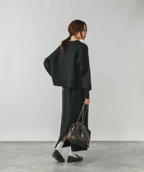 セール】ニットZIPカーデ＊スカートセット/577660（ワンピース