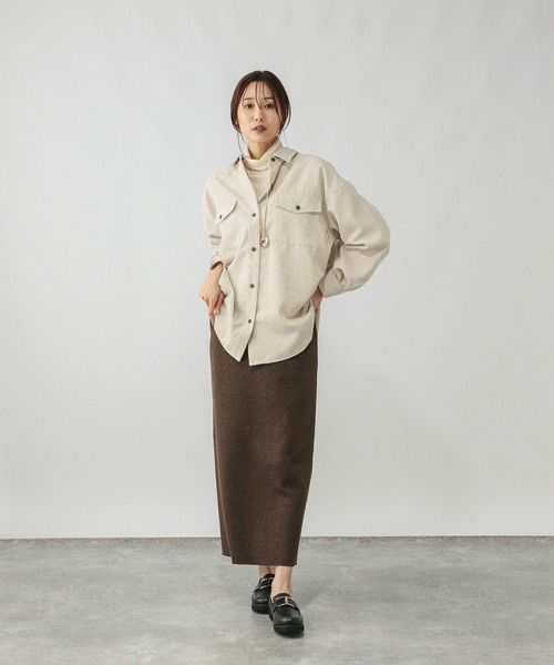 GLOBAL WORK（グローバルワーク）の「ニットZIPカーデ＊スカートセット/577660（ワンピース・レディース・ブラック/チャコールグレー/ブラウン・MEDIUM/LARGE）」の18枚目の写真