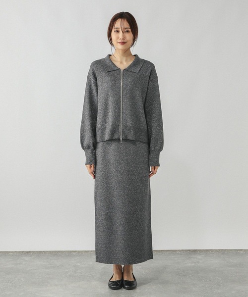 GLOBAL WORK（グローバルワーク）の「ニットZIPカーデ＊スカートセット/577660（ワンピース・レディース・ブラック/チャコールグレー/ブラウン・MEDIUM/LARGE）」の20枚目の写真