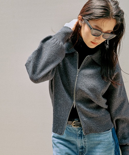 セール】ニットZIPカーデ＊スカートセット/577660（ワンピース