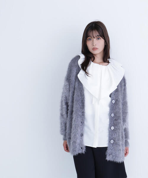 NATURAL BEAUTY BASIC(ナチュラルビューティーベーシック)の「◇【Oggi掲載】デザインラッフルブラウス(シャツ/ブラウス・レディース・ブラック/ベージュ/オフホワイト・FREE)」の13枚目の写真