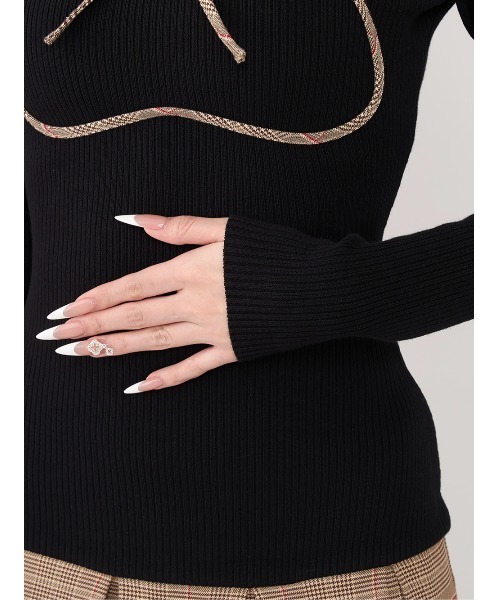 ポイントチェックニットミニワンピース（ワンピース）｜Darich