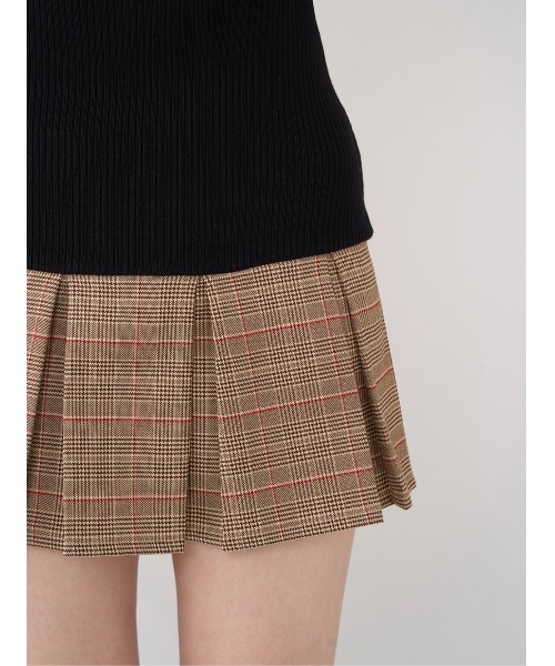 ポイントチェックニットミニワンピース（ワンピース）｜Darich