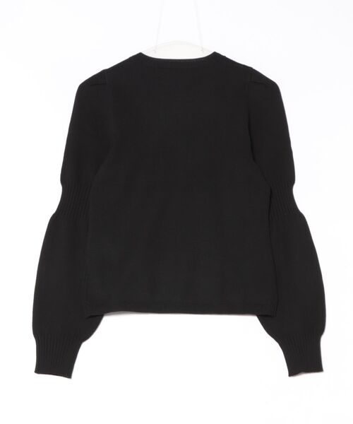 Marilyn Moon(マリリンムーン)の「14g wool modern sleeve top(ニット/セーター・レディース・ブラック/パープル/チャコールグレー/ベージュ・FREE)」の5枚目の写真