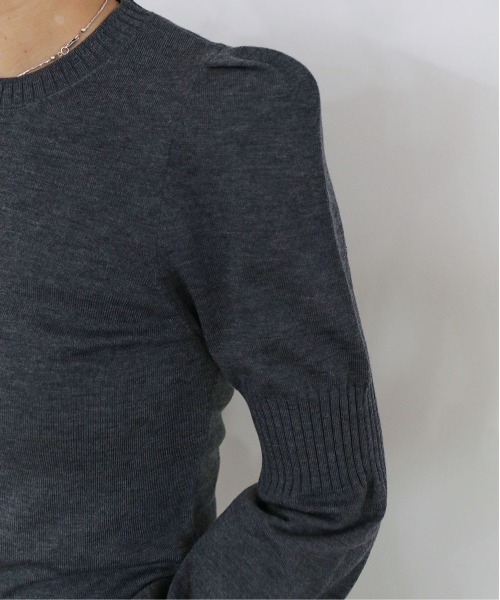 Marilyn Moon(マリリンムーン)の「14g wool modern sleeve top(ニット/セーター・レディース・ブラック/パープル/チャコールグレー/ベージュ・FREE)」の19枚目の写真