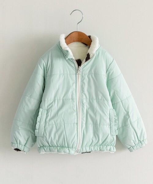 BRANSHES（ブランシェス）の「【マシンウォッシャブル/リバーシブル】中綿×ボアアウター（ブルゾン・キッズ・サックスブルー/ピンク・90cm/100cm/110cm/120cm/130cm/140cm/150cm）」の11枚目の写真