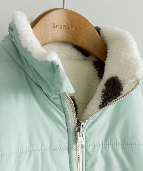 BRANSHES（ブランシェス）の「【マシンウォッシャブル/リバーシブル】中綿×ボアアウター（ブルゾン・キッズ・サックスブルー/ピンク・90cm/100cm/110cm/120cm/130cm/140cm/150cm）」の12枚目の写真