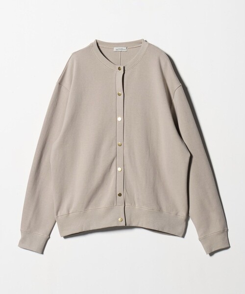 green label relaxing（グリーンレーベルリラクシング）の「メタル調 ドットボタン カーディガン（カーディガン/ボレロ・レディース・ブラック/ベージュ/ロイヤルブルー・FREE）」の9枚目の写真